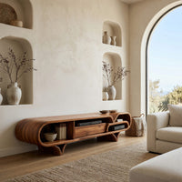 A Ribbon That Stopped Moving: Sculptural TV Console, view 8