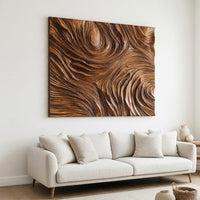 Whorls and Ridges Carved Into a Square Wall Panel, view 8 — view 8