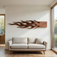 Light Escapes the Beam: Carved Walnut Wall Sculpture, view 8 — view 8