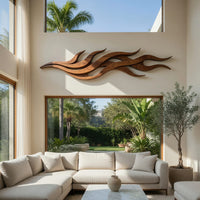 Braided Current Walnut Wall Relief, Low and Long, view 8 — view 8