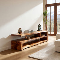 Two Slabs, One Log, One Live Edge Media Console, view 8