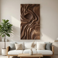 One Walnut Slab Read Like a Contour Map, Wall Art Panel, view 8 — view 8