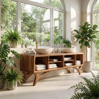 Solid Wood Bathroom Vanity Cabinet, view 8