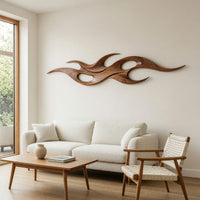 Lowtide Wave Wall Sculpture in Backlit Walnut Grain, view 8 — view 8