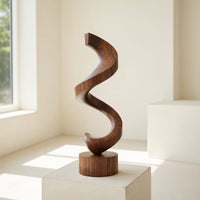 Solid Wood Sculpture Wall Art Handcrafted Garden, view 8