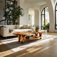 Oval Top, Branch-Form Legs, Coffee Table in Solid Wood, view 8