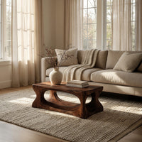 Thick Hardwood Blocks, Hollowed Into a Coffee Table, view 8