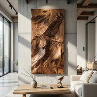 Live-Edge Eagle Wall Panel, Made to Order in Solid Wood, view 8 — view 8