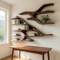 Solid Wood Wall Mounted Shelf Living Room, view 8