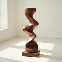 Solid Wood Sculpture Wall Art Rustic Solid Abstract Patio, view 8