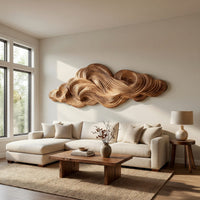 Pale Timber Cloud Rolling Across a Walnut Wall Panel, view 8 — view 8