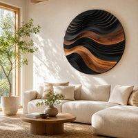 Mid Century Relief Wall Decor For Fireplace Wall Area, view 8
