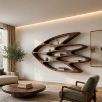 Leaf-Pod Bookshelf Carved with Nine Open Cells, view 8