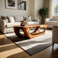 Carved Arch Coffee Table in One Continuous Slab Form, view 8