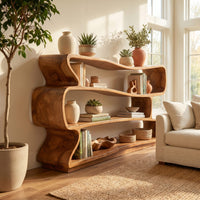 Minimalist Decorative Bookshelf Storage Organizer For Living Room, view 8