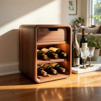 Solid Wood Bar Cabinet Minimalist Wine Small Kitchen Spaces, view 8