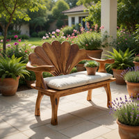 Solid Wood Outdoor Garden Bench Live Edge Entryway Interior Styling, view 8