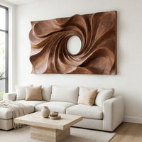 Petalfall Wood Wall Sculpture in Swirled Walnut, view 8 — view 8