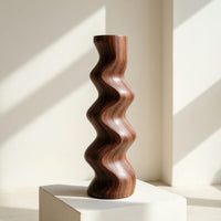 Solid Wood Sculpture Wall Art Mid Century Abstract Home, view 8