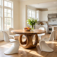 Coastal Round Kitchen Table For Outdoor Kitchen, view 8