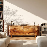 Where the Sound Settles: A Carved Wave Media Console, view 8