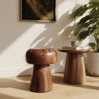 Solid Wood Chair Mushroom Stools Living Room Bedroom, view 8