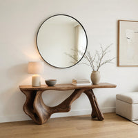 Root-Form Console Table Carved in Solid Hardwood, view 8