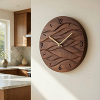 Solid Wood Clock Wave Wall Living Room, II, view 8