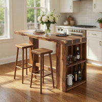 Solid Wood Bar Table Tropical Live Edge Balcony Outdoor Patio, view 8