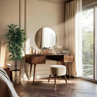 Solid Wood Dressing Table Mid Century Handmade Vanity Bedroom, view 8