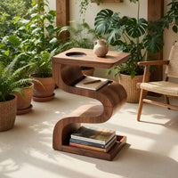 Minimalist Sculptural Side Table For Contemporary Living Space, view 8