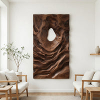 Old Root Burl Walnut Wall Panel with an Open Knot, view 8 — view 8