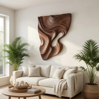 Driftshield Carved Wall Art in Figured Walnut, view 8 — view 8