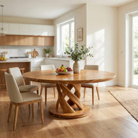 Tropical Round Gathering Table For Luxury Dining Room, view 8