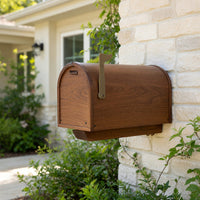 Solid Wood Mailbox Post Sculpture Outdoor Patio Rustic, view 8