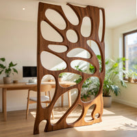 Solid Wood Room Divider Artistic With Sculptural Design Bedroom Living, view 8