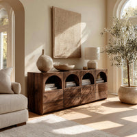Solid Wood Sideboard Arched Niche Living Room, view 8