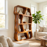 Scandinavian Artistic Bookshelf Display Organizer For Bedroom Space, view 8