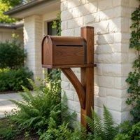 Solid Wood Mailbox Post Sculpture Garden Patio, view 8