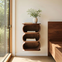 Solid Wood Nightstand Sculptural Bedroom Living Room, view 8