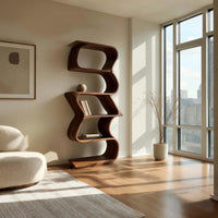 Ripplestack Bookshelf, Cut and Shaped by Hand, view 8