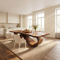 Contemporary Natural Edge Dining Table For Home Gathering, view 8