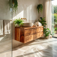 Solid Wood Bathroom Vanity Handcrafted Cabinet, view 8