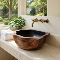 Solid Wood Sink Vanity Mid Century Solid Bathroom Storage, view 8