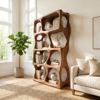 Contemporary Handcrafted Bookcase Display Organizer For Study Room, view 8