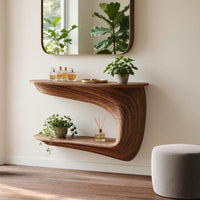 Solid Wood Dressing Table Handcrafted Solid Vanity Bedroom, view 8