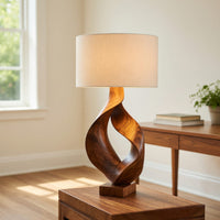 Rustic Sculptural Lamp Living Room Cabin Lodge Cozy Corner Space, view 8