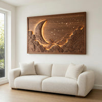 Backlit Moon and Cloud Wall Art, Framed and Made to Order, view 8 — view 8