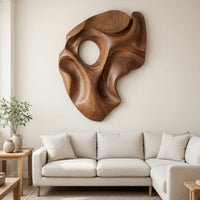 One Walnut Block, Hollowed Into a Wall Sculpture, view 8 — view 8