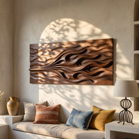 Walnut Drawn Out Into Flame, a Sculptural Wall Art Piece, view 8 — view 8